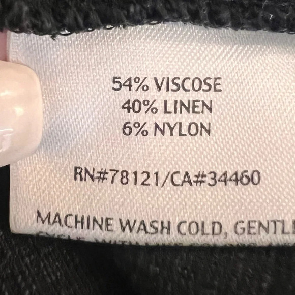 Eileen Fisher Black Pleated Front Center Sleeveless Dress. Size Medium. - Picture 6 of 9